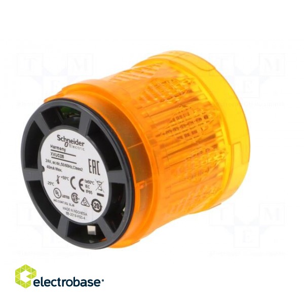 Signaller: lighting | LED | orange | 24VDC | 24VAC | IP65 | Ø60mm image 2