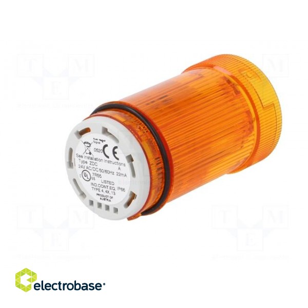 Signaller: lighting | LED | orange | Usup: 24VDC | Usup: 24VAC | IP66 фото 2