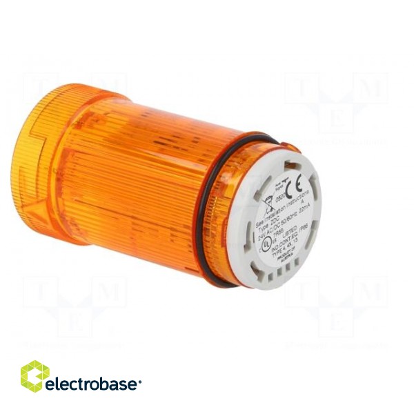 Signaller: lighting | LED | orange | Usup: 24VDC | Usup: 24VAC | IP66 image 8