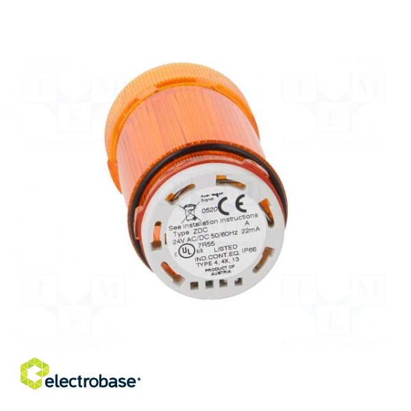 Signaller: lighting | LED | orange | 24VDC | 24VAC | IP66 | Ø40x77mm image 9
