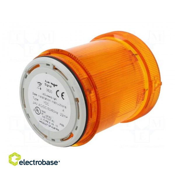 Signaller: lighting | LED | orange | Usup: 24VDC | Usup: 24VAC | IP66 image 2