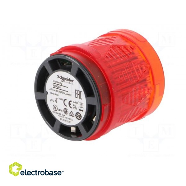 Signaller: lighting | LED | red | Usup: 24VDC | Usup: 24VAC | IP65 | Ø60mm фото 2