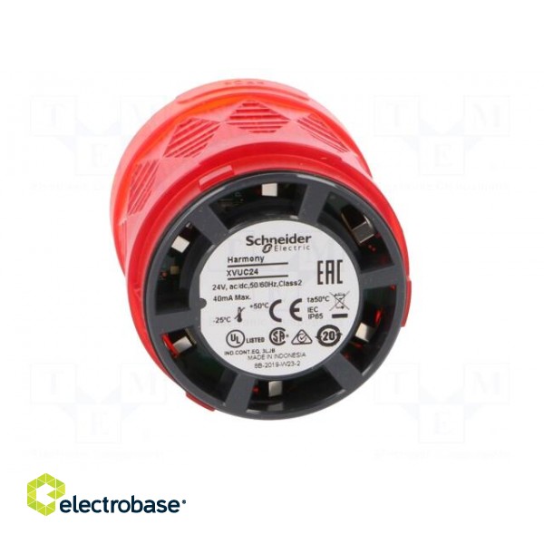 Signaller: lighting | LED | red | Usup: 24VDC | Usup: 24VAC | IP65 | Ø60mm image 9