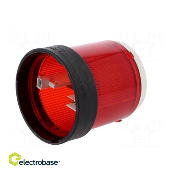 Signaller: lighting | LED | red | Usup: 24VDC | Usup: 24VAC | IP65 | Ø70mm image 6