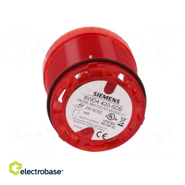 Signaller: lighting | LED | red | Usup: 24VDC | Usup: 24VAC | IP65 фото 9
