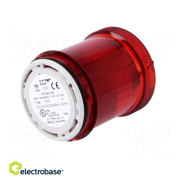 Signaller: lighting | LED | red | Usup: 24VDC | Usup: 24VAC | IP66 image 2