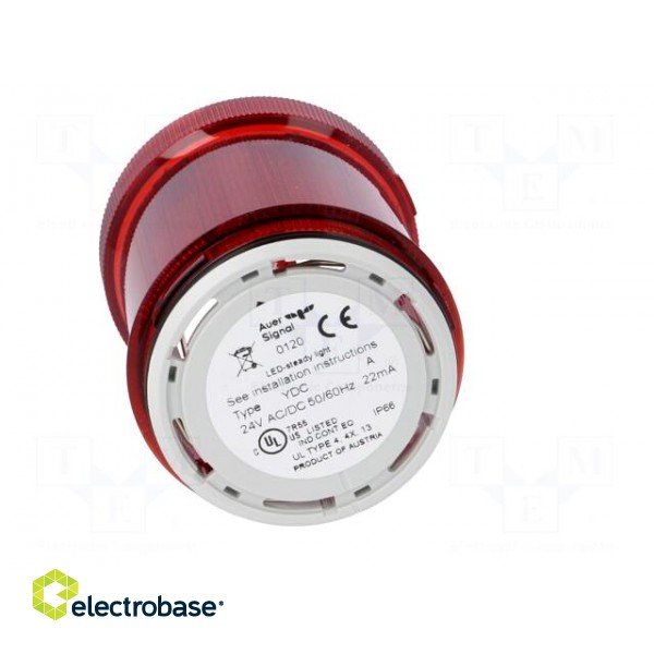 Signaller: lighting | LED | red | Usup: 24VDC | Usup: 24VAC | IP66 image 9