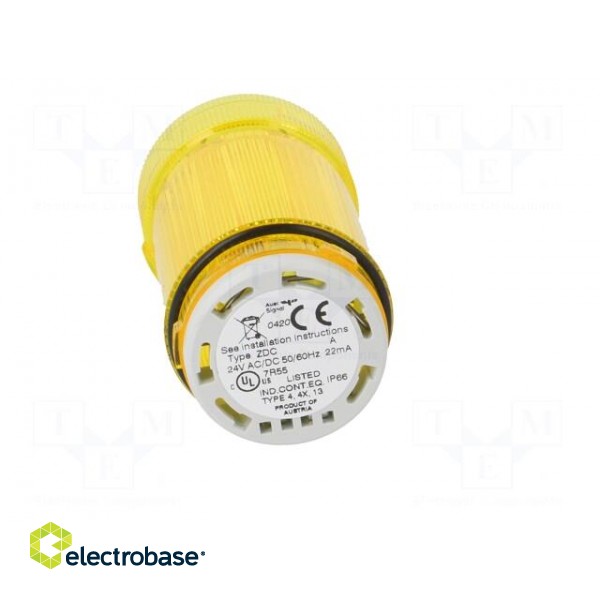 Signaller: lighting | LED | yellow | Usup: 24VDC | Usup: 24VAC | IP66 фото 9