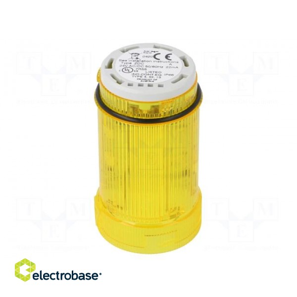 Signaller: lighting | LED | yellow | Usup: 24VDC | Usup: 24VAC | IP66 image 1