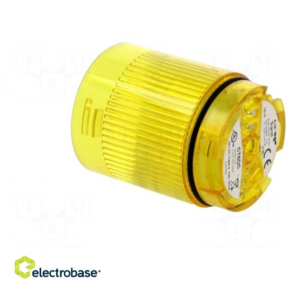 Signaller: lighting | LED | yellow | Usup: 24VDC | IP65 | Ø50x69mm image 8