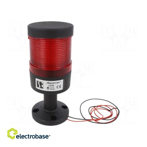 Signaller: signalling column | LED | red | 24VDC | IP65 | LT70 | -30÷60°C