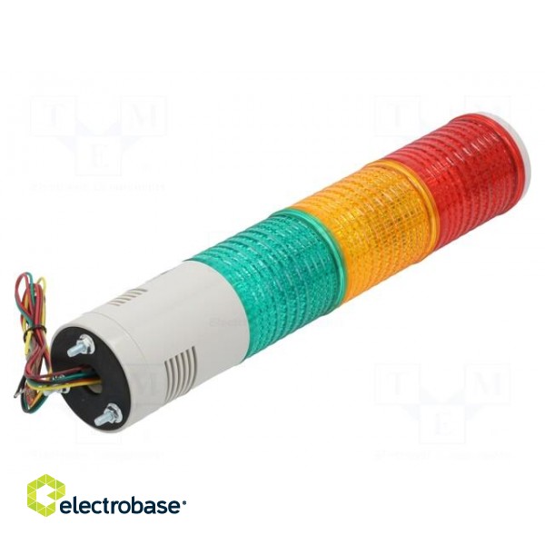 Signaller: signalling column | LED | red/amber/green | 24VDC | IP23 image 2