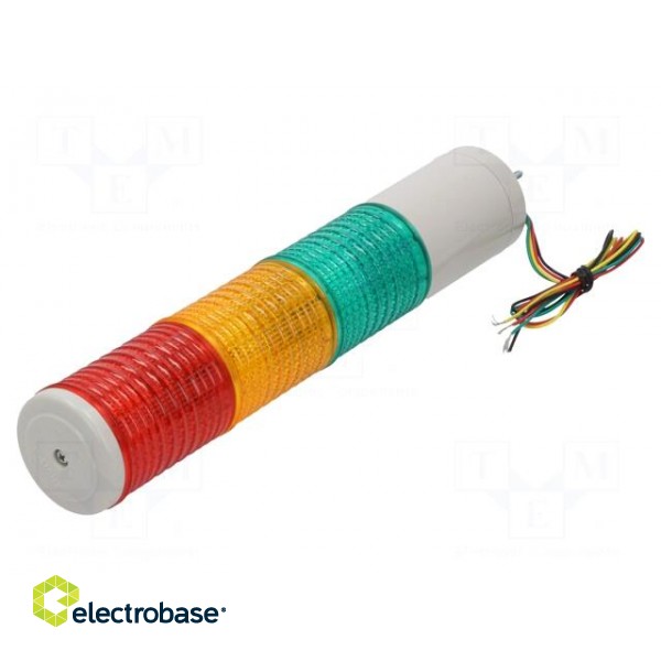 Signaller: signalling column | LED | red/amber/green | 24VDC | IP44 image 1