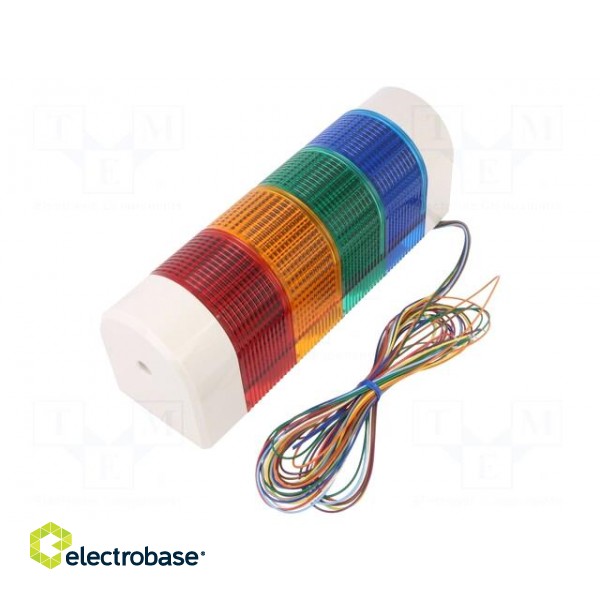 Signaller: signalling column | LED | red/amber/green/blue | 24VDC image 1