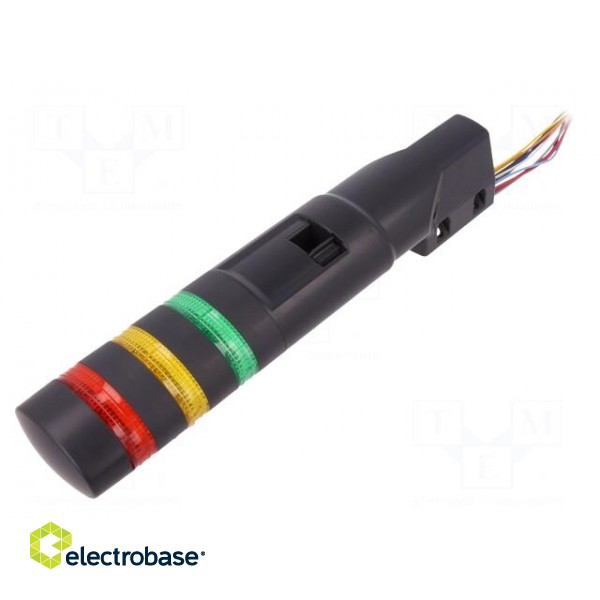 Signaller: signalling column | LED | red/yellow/green | 24VDC | 24VAC image 1