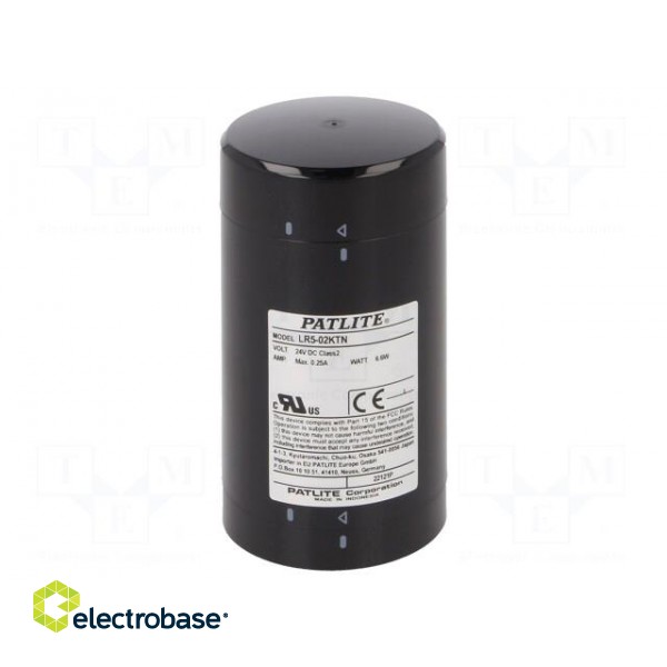 Signallers accessories: base | black | 24VDC | IP65 | LR5 | -20÷50°C image 1