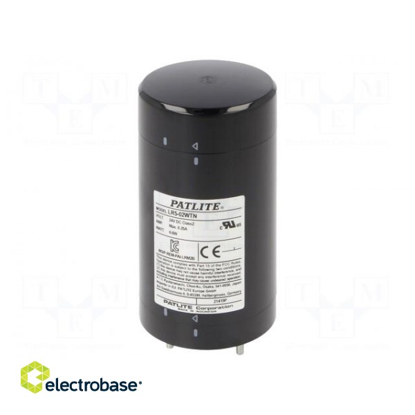 Signallers accessories: base | black | 24VDC | IP65 | LR5 | -20÷50°C image 1
