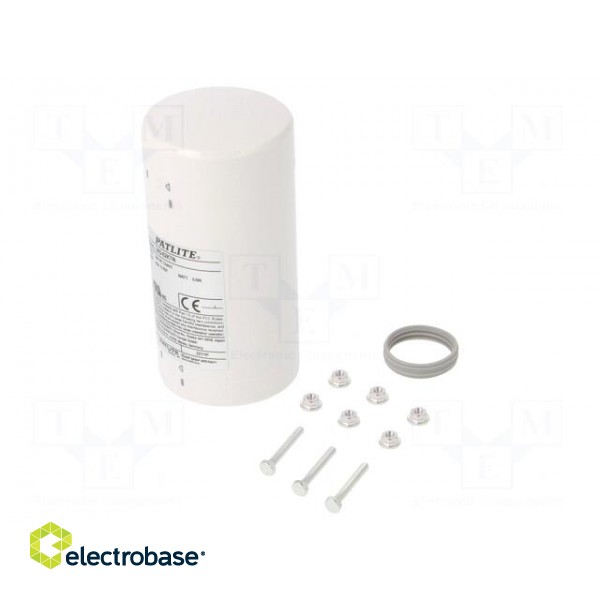 Signallers accessories: base | white | 24VDC | IP65 | LR5 | -20÷50°C image 1