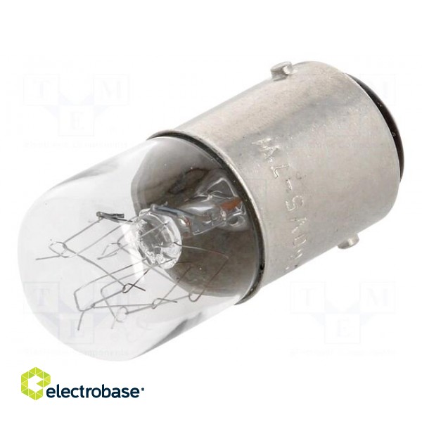Signallers accessories: bulb | BA15D | Usup: 230VAC | 5W