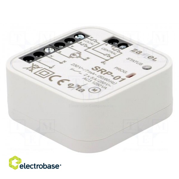 Blinds controller | EXTA FREE | flush mount | 230VAC | NO x2 | IP20 image 1