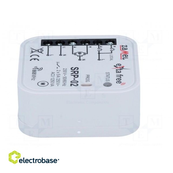 Blinds controller | EXTA FREE | IP20 | 230VAC | NO x2 | flush mount | 5A image 5