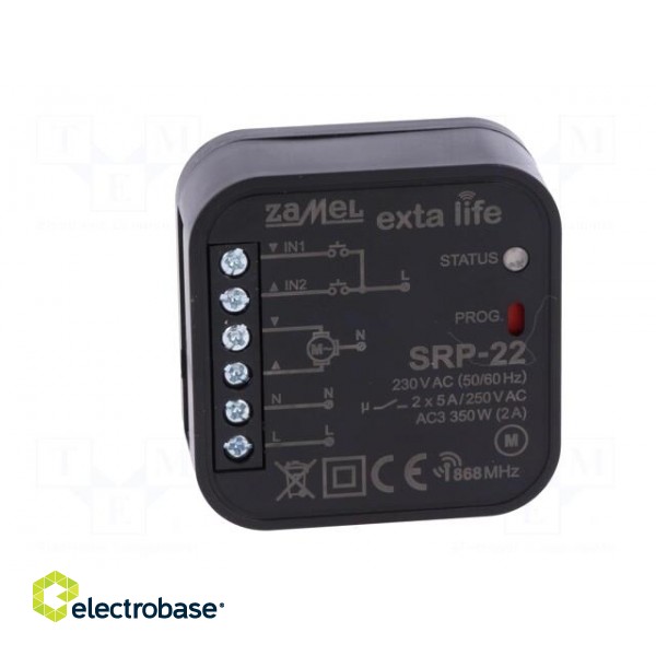Blinds controller | EXTA LIFE | IP20 | 230VAC | NO x2 | flush mount | 5A paveikslėlis 3
