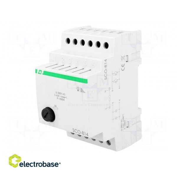 Dimmer | for DIN rail mounting | 230VAC | 4.5A | -25÷50°C | 1kW image 1