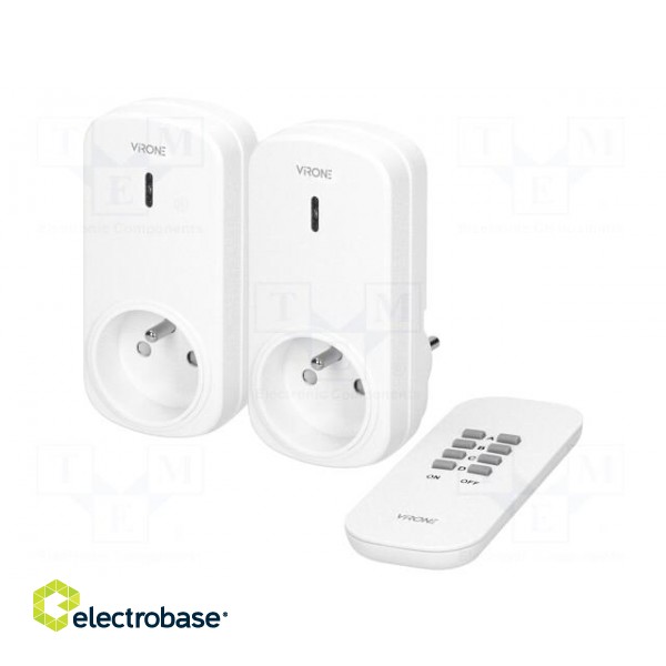 Power socket | plug-in | 230VAC | IP20 | 25m | white | Standard
