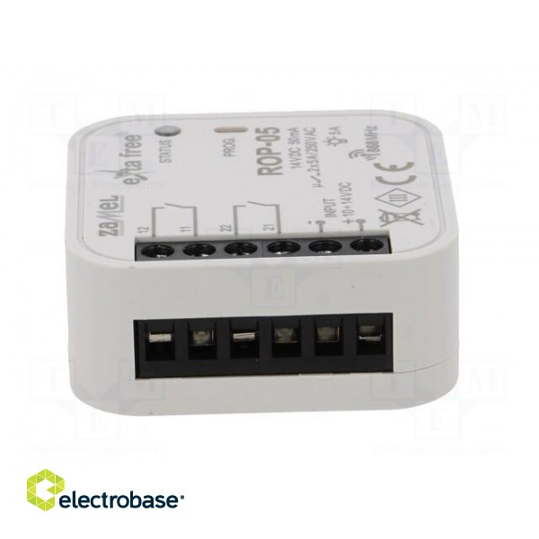 Receiver | EXTA FREE | IP20 | 10÷14VDC | NO x2 | flush mount | -10÷55°C image 9