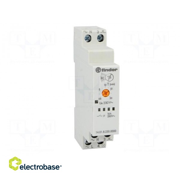 Staircase timer | IP20 | 230VAC | SPST-NO | DIN | 16A | -10÷60°C фото 9