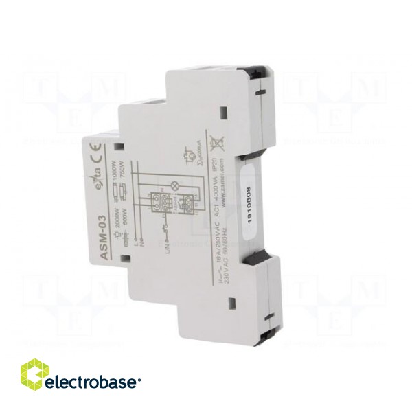 Staircase timer | IP20 | 230VAC | SPST-NO | DIN | 16A | -20÷45°C image 4