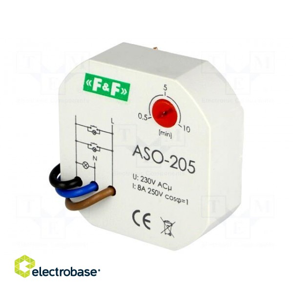 Staircase timer | IP20 | 230VAC | in mounting box | 16A | -20÷50°C image 1