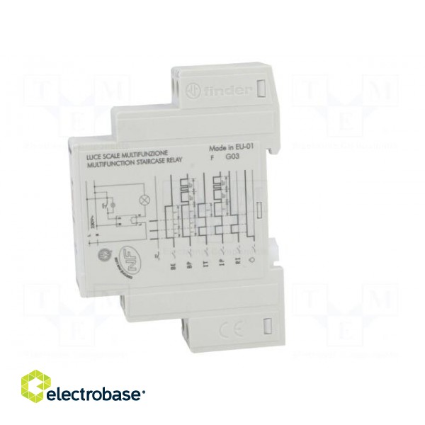 Staircase timer | IP20 | 230VAC | SPST-NO | DIN | 16A | -10÷60°C фото 3