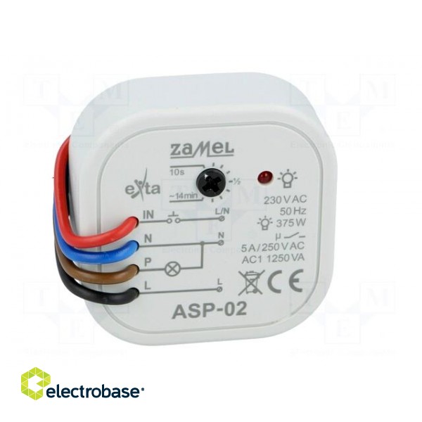 Staircase timer | IP20 | 230VAC | SPST-NO | 50x50x18mm | 5A | -20÷45°C image 9