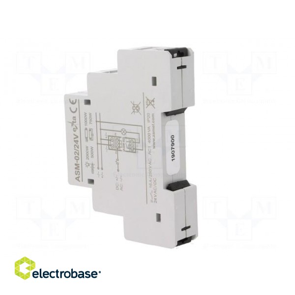 Staircase timer | IP20 | 24VAC | 24VDC | SPST-NO | DIN | 16A | -20÷45°C image 4