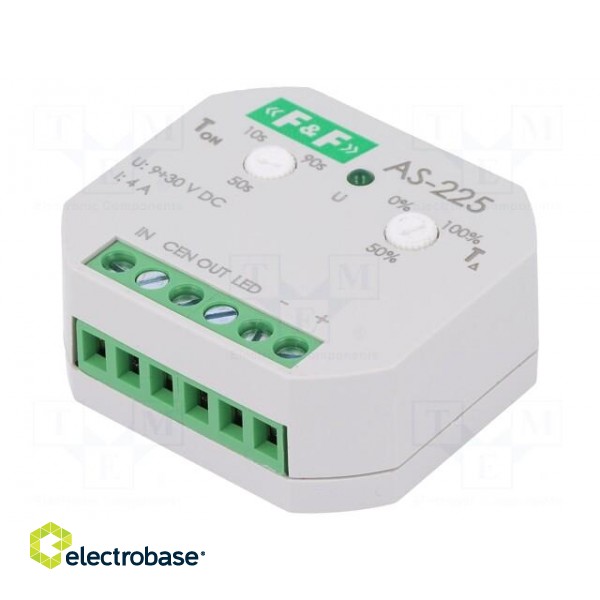 Staircase timer | IP20 | 9÷30VDC | in mounting box | 4A | -15÷50°C image 1
