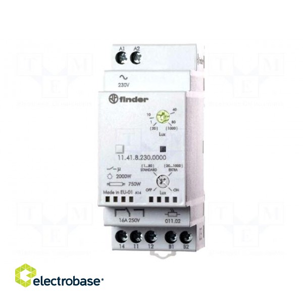 Twilight switch | for DIN rail mounting | 230VAC | SPDT | IP20 image 1