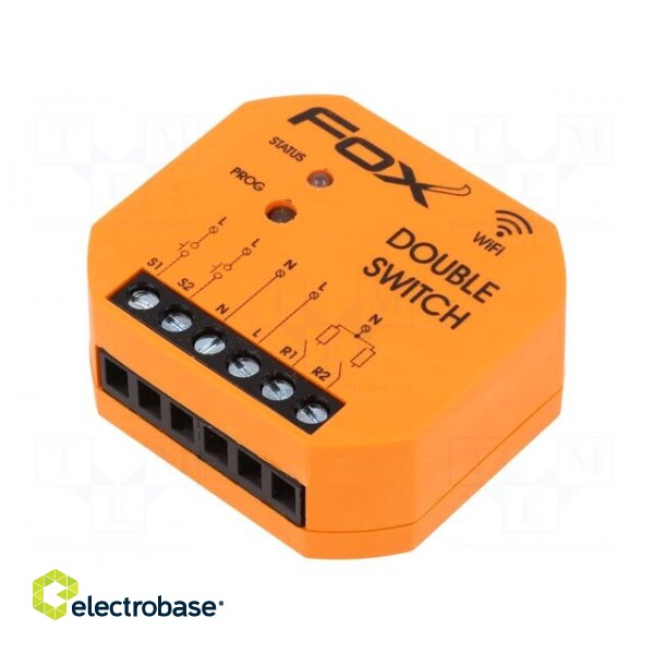 Wireless cutout power switch | FOX | flush mount | 85÷265VAC | IP20 paveikslėlis 1