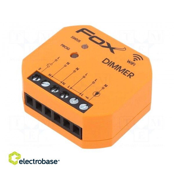 Wireless dimmer | FOX | flush mount | 85÷265VAC | IP20 | 0÷45°C | 2.4GHz paveikslėlis 1