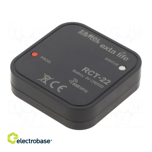 Wireless temperature sensor | EXTA LIFE | flush mount | 3.2VDC