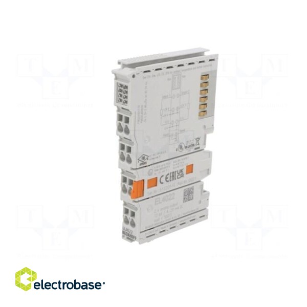 Analog output | 24VDC | Resolution: 12bit | IP20 | EtherCAT | OUT: 2 фото 2