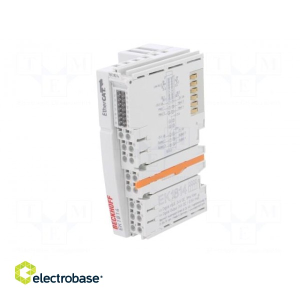 Converter | 24VDC | RJ45 x2 | IP20 | EtherCAT | OUT: 4 | IN: 4 | 44x100x68mm image 2