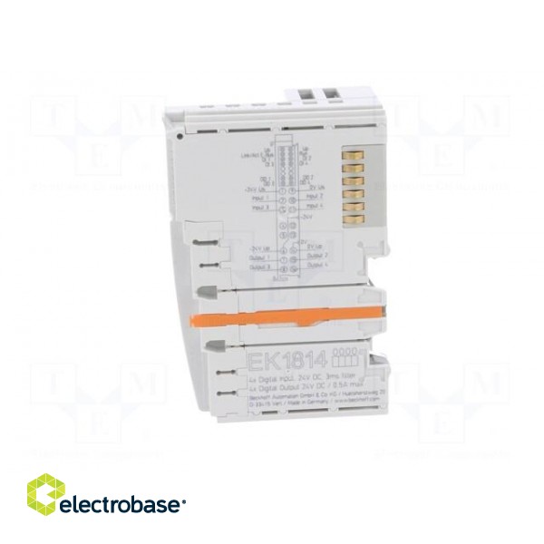 Converter | 24VDC | RJ45 x2 | IP20 | EtherCAT | OUT: 4 | IN: 4 | 44x100x68mm image 3