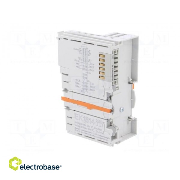 Converter | 24VDC | RJ45 x2 | IP20 | EtherCAT | OUT: 4 | IN: 4 | 44x100x68mm image 4
