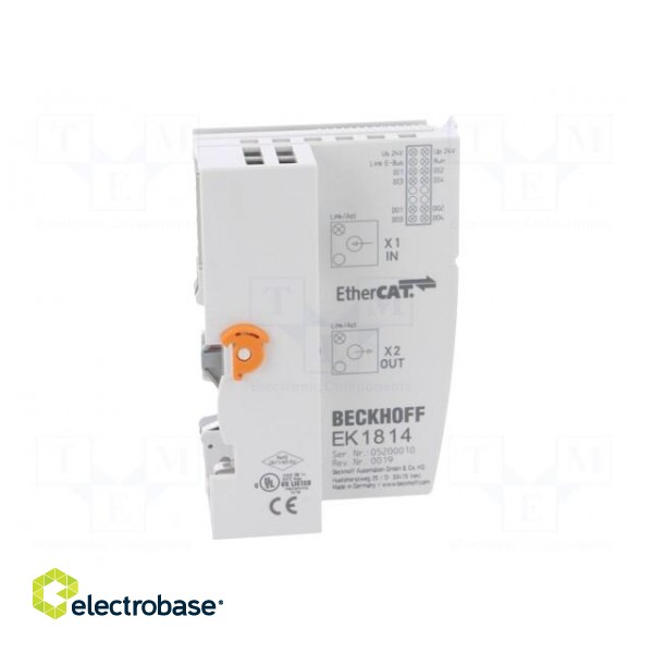 Converter | 24VDC | RJ45 x2 | IP20 | EtherCAT | OUT: 4 | IN: 4 | 44x100x68mm image 7