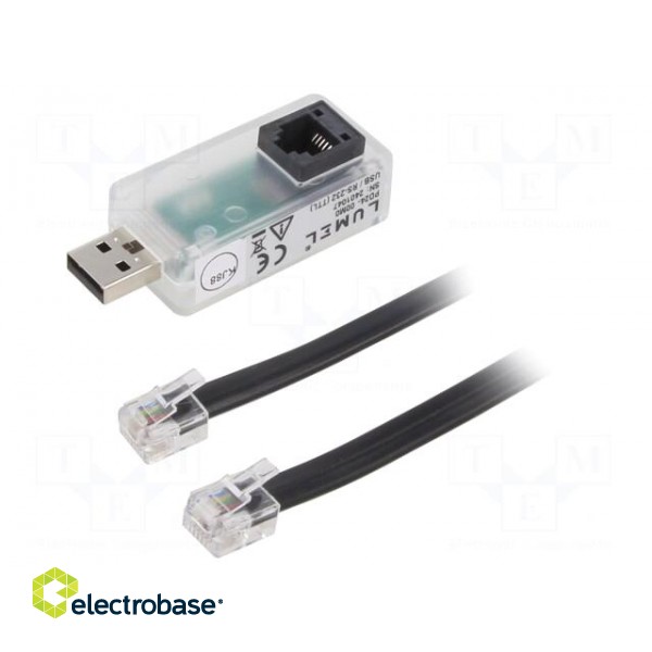 Converter | RS232/USB | 5VDC | Enclos.mat: plastic | Power supply: USB