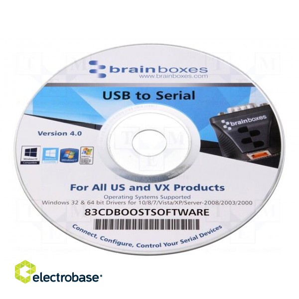 Industrial module: converter | RS232/USB | Number of ports: 1 | IP30 paveikslėlis 2