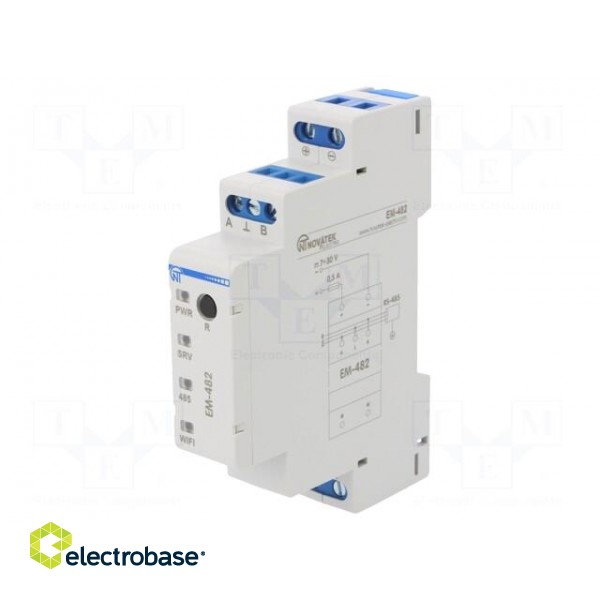 Converter | RS485/ETHERNET | 7÷30VDC | for DIN rail mounting | IP20 фото 1