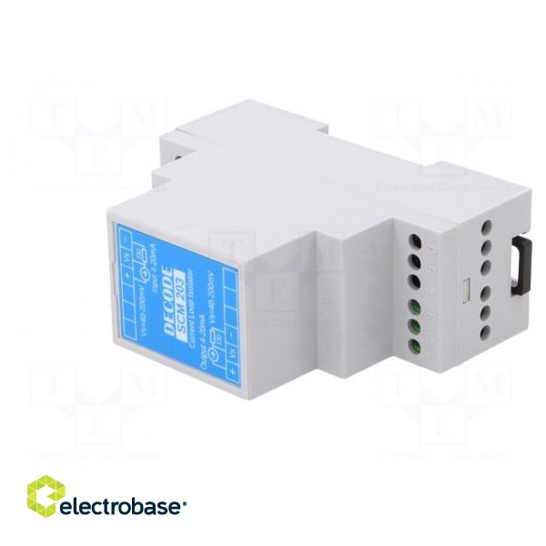 Insulator | 10÷32VDC | for DIN rail mounting | IP50 | 35x90x70mm image 2