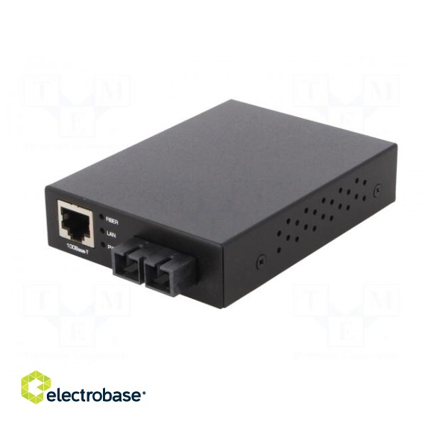 Media converter | ETHERNET/multi-mode fiber | Number of ports: 2 фото 2